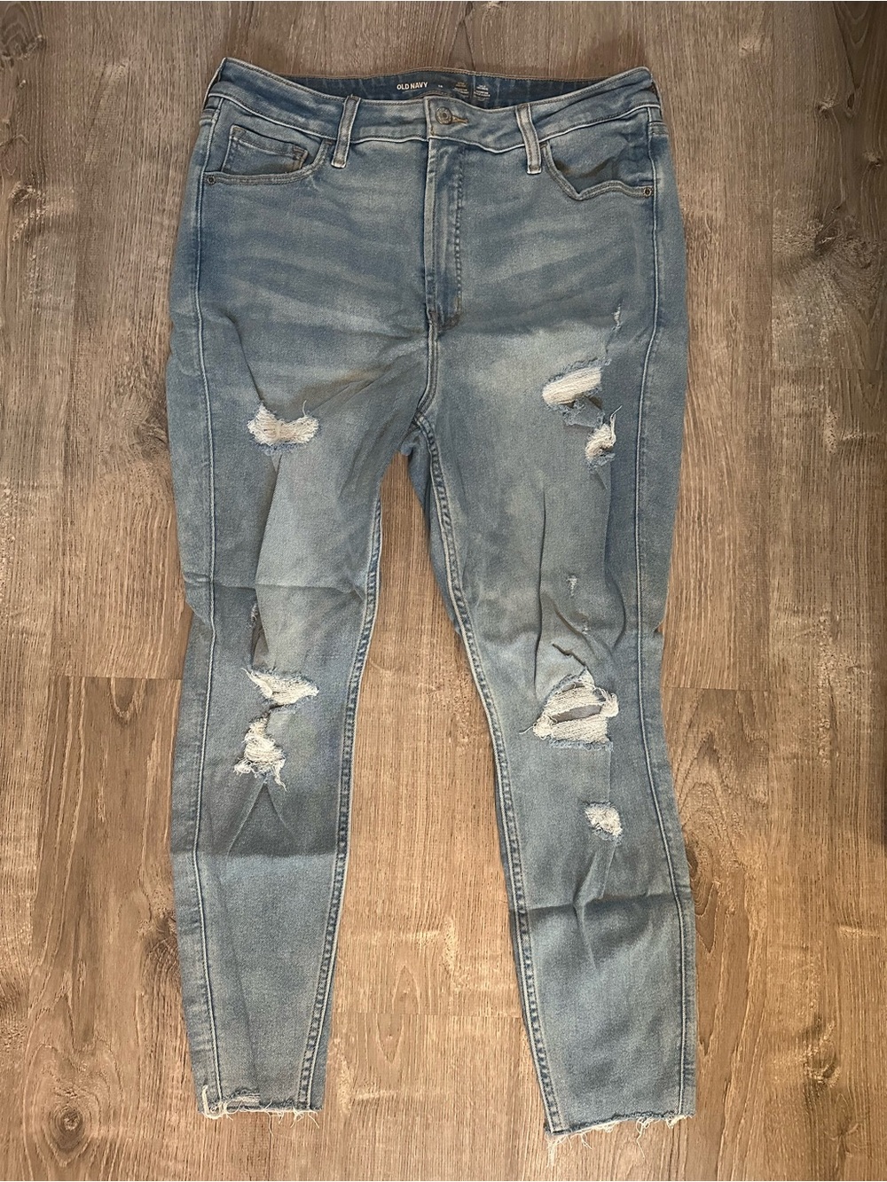 Old Navy Light Blue Ripped Skinny Jeans